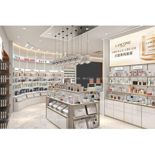 Skincare Shop Retail Display Furniture End Cap Cabinet Interior Design OEM