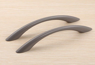 Pearl Silver Plastic Dresser Knob , Arched Pink ABS Cabinet Pulls Colorful Furniture Handles And Knobs