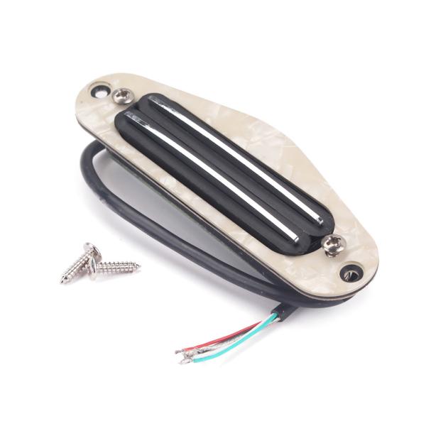 Hot Rail Mini Humbucker Pickup Ceramic Chrome Yellow Pearl Pickup Ring N5.8K/B11.7K