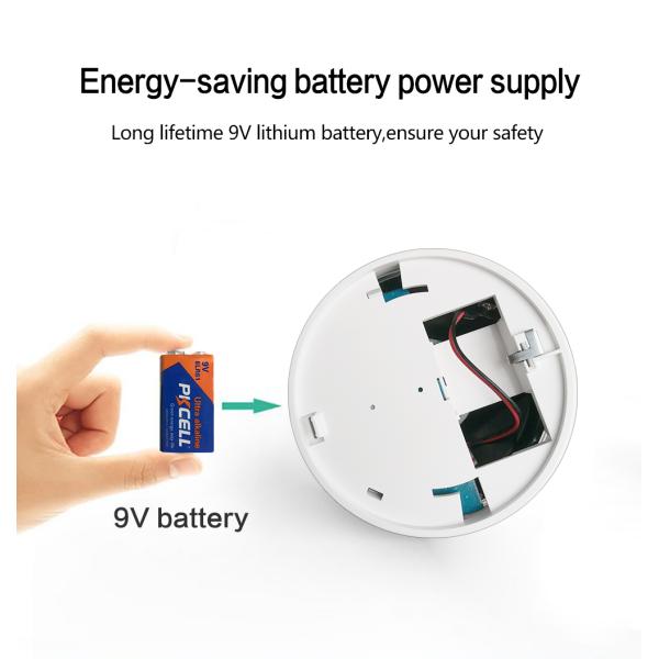 Tuya Smart Home Энергосберегающий аккумулятор Источник питания Мобильное приложение Push Wifi Детектор дыма