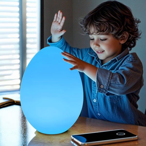 Modern Children's Bedroom Reading Room Night Light Desk Lamps Eco-Friendly AC/DC Power Remote Control Dimmable Bedside Home