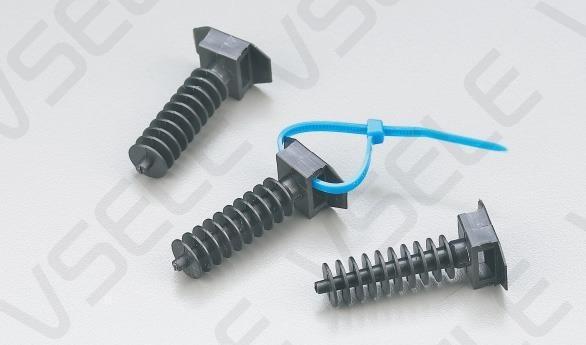 Black Industrial Cable Ties Holder Match Fix Cable With Wire Management Clips Electronic Cord Organizer