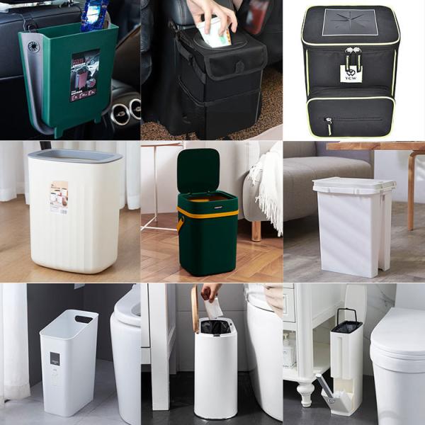15L Platinum Push Top Trash Can Eco Garbage Can With Push Lid