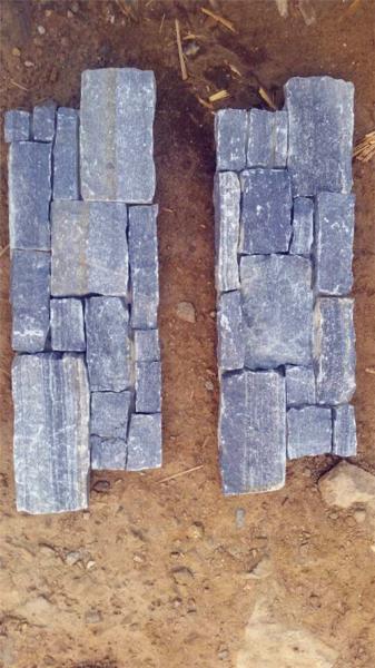 Natural / Cultured Stone Black Slate Flat Mini Panel For Wall Cladding