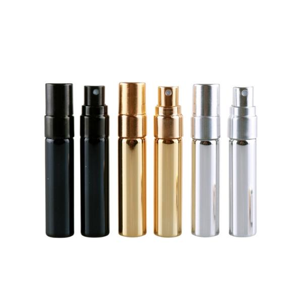 preto de chapeamento uv da prata do ouro do perfume recarregável da garrafa de vidro de 10ml 15ml