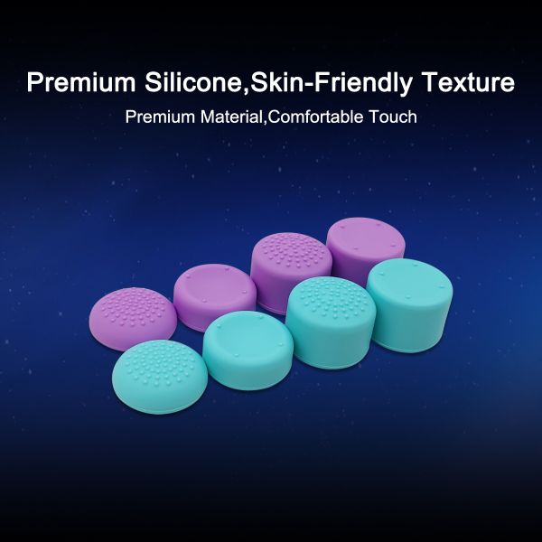 8 in 1 Silicone Thumb Caps with 3 Height Options for Ultimate Control New Colors for Nintendo Switch 2 Thumb Grip Kit