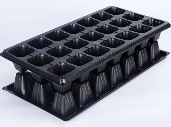 21 Hole Black Microgreen Growing Trays PET Plastic For Planting Vegetable