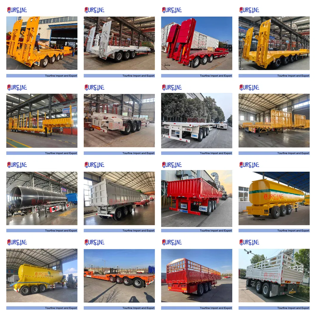 Super Link Flatbed Semi Trailer 3 Axle for 20FT and 40FT Container Transportation