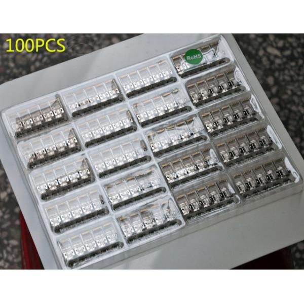 RJ45 Modular PLugs Cat7 Shielded Connectors 8P8C Two-piece Design 50u Gold Plated