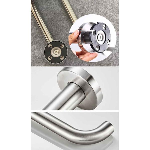 304 Stainless Steel U Shaped Grab Bars , Anti Slip Bathroom Safety Rails