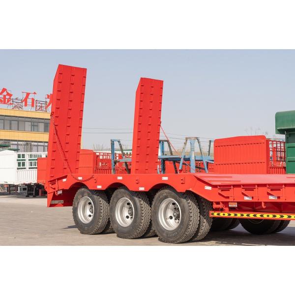 Van-type 3axle Extendable Drop Deck Lowbed Utility Cargo Heavy Duty Carrier Semi Trailer