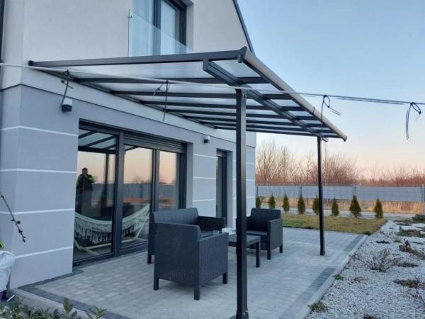15m2 tarasu garden wall mounted patio cover aluminum sunshade outdoor gazebo DIY patio cover Sun Shelter Black