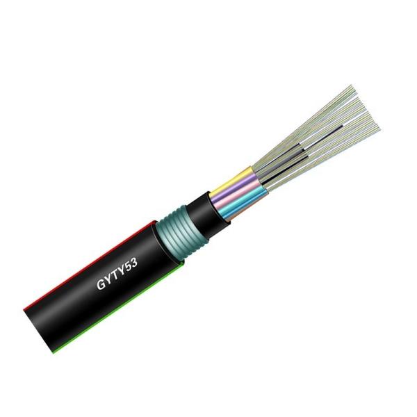6 Core Outdoor Fiber Optic Cable Single Mode Direct Buried With PE Outer Sheath