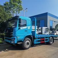 Camión de transporte de contenedores de plataforma Dongfeng de 20 pies con cerraduras giratorias