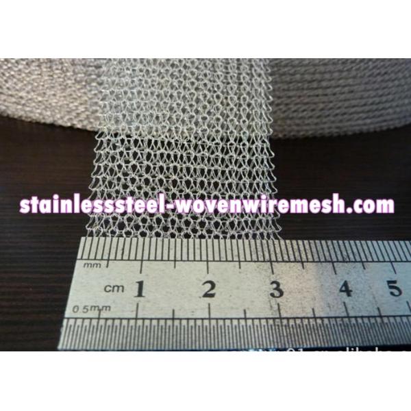Crimped / Flat  Monel 400 Knitted Mesh Silver White For Oil - Gas Separation