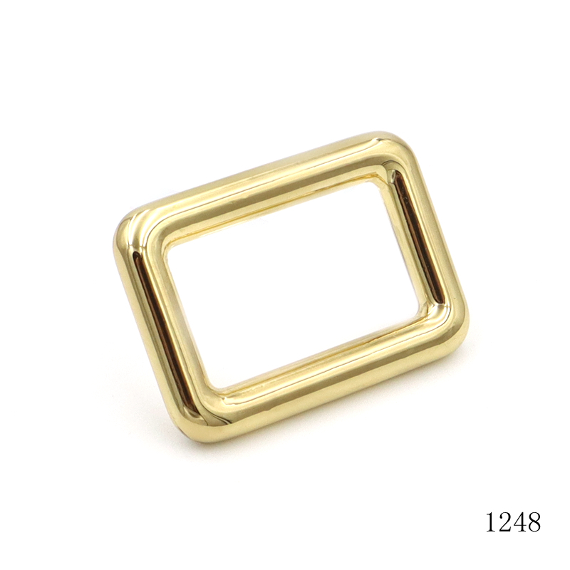 25.4mm Metal Square Buckle Gold Strap Slide Buckle Rectangle With Smooth Edge