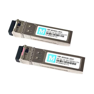 10G SFP BIDI 80km 1490nm/1550nm WDM LC Connector DDM Optical Transceiver for Bandwidth Data Center Applications
