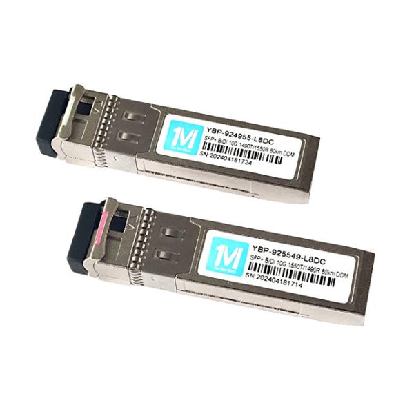 10G SFP BIDI 80km 1490nm/1550nm WDM LC Connector DDM Optical Transceiver for Bandwidth Data Center Applications