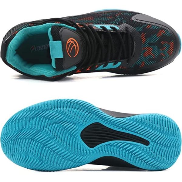 black Canvas Leather Beita High Upper Basketball Shoes Anti Slip