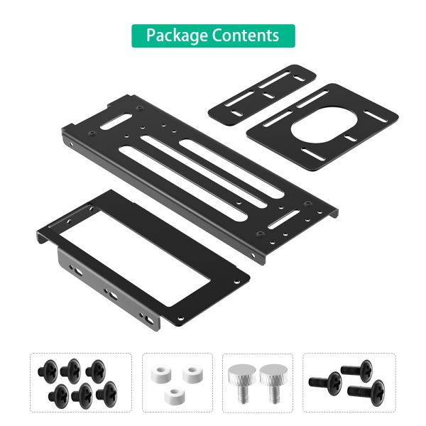 Black Graphics Card Holder Vertical Bracket with 24*17*6CM Size and 1 Year Warranty