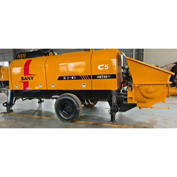 2015 refurbished Trailer Mounted Concrete Pump Sany 8018 Stationary Trailer Pump