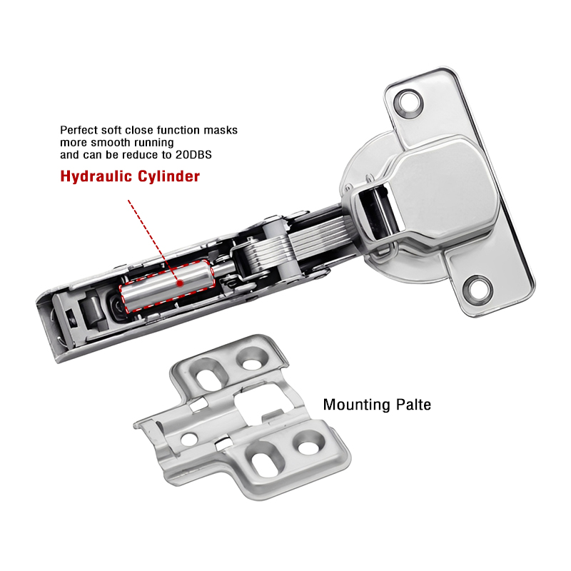 Concealed Door Hinge for Furniture and Kitchen Hydraulic Soft-close Hinge for Wardrobe and Cabinet