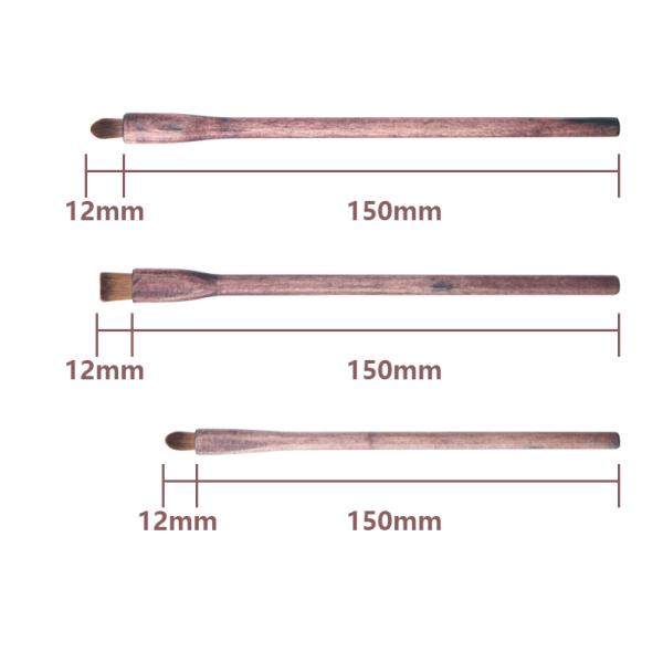 9pcs Luxury Makeup Brush Kit , Log Wooden Handle Personalized Eye Powder Brushes