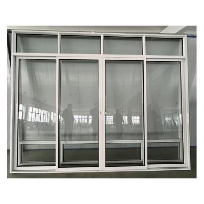 Powder Coated Aluminum Double Glass Sliding Door With Screen For House
