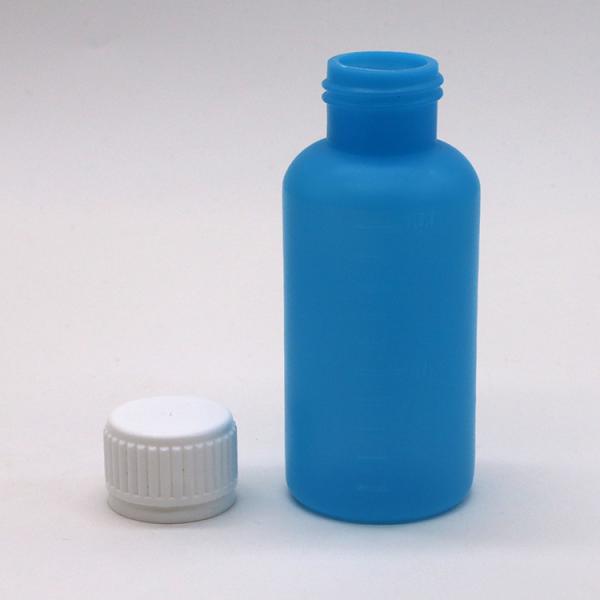 Настраиваемый цвет HDPE 100 мл жидкая пустая пластиковая бутылка с шкалой и крышкой безопасности