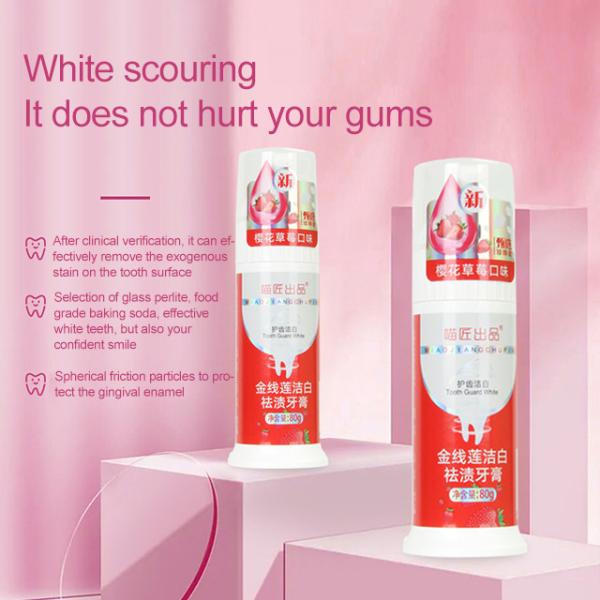Obtenez un sourire plus lumineux avec Tiktok 130g de dentifrice blanchissant les dents 3 options de saveur OEM