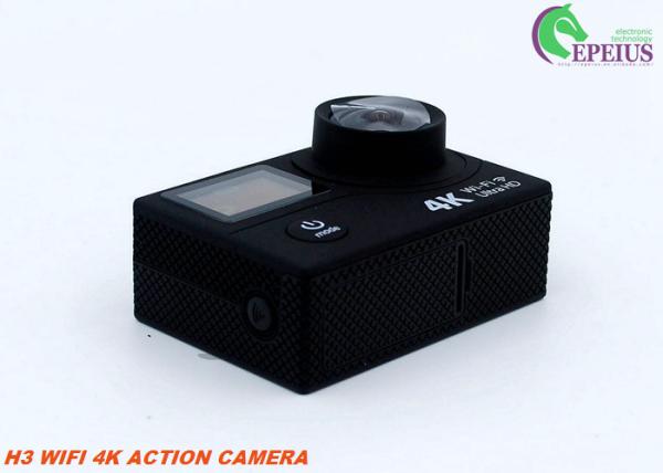 Mini Wireless 4k Ultra Hd Wifi Action Camera , Dual Display Screen Sports Cam Waterproof Full Hd 