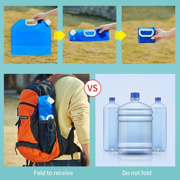 Outdoor Collapsible Foldable Folding Car Water Bags Container Camping Hiking Portable Survival Storage Carrier Bag