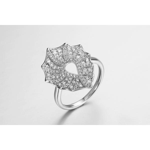 4.31g Silver And Cubic Zirconia Wedding Rings AAA Sterling Silver Cz Wedding Ring Set