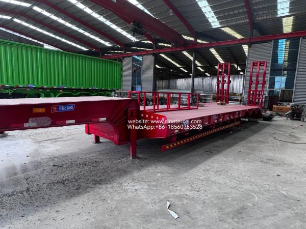 60 Ton Semi Lowbed Trailer with Hydraulic Adjusting Platform