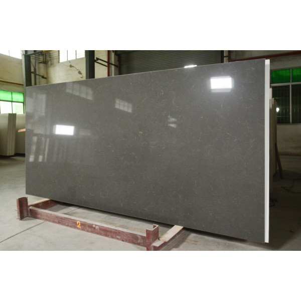 Leathered Finish 25MM Brown Carrara Quartz Stone For Bathroom Wall