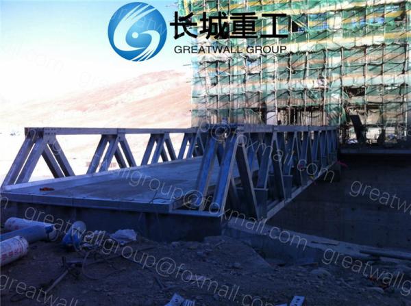 GW D Type Temporary Steel Bridge , Modular Steel Bridge Big Span Firm Resistant