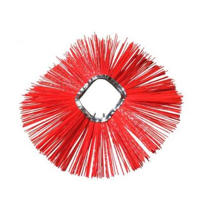 Non Ionic Sweeper Broom Brushes , Nylon Bristle Brush Red / Black Color