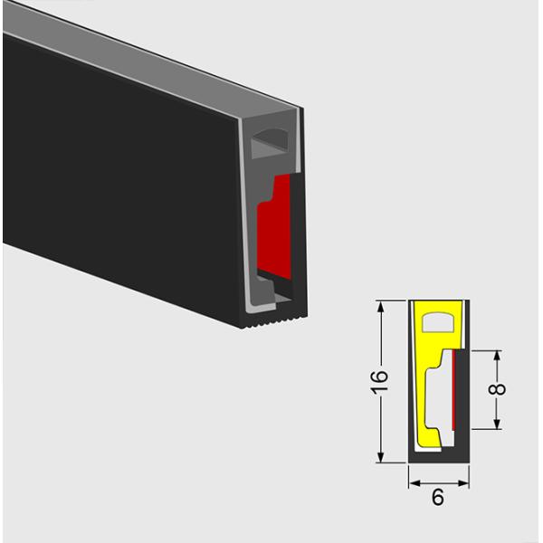 Visión lateral tubo de neón de silicona transparente 06 * 16mm banda LED de emisión lateral a prueba de agua