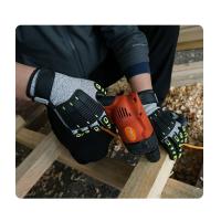 Entreposage de la piqûre et des gants résistants de nitriles de sécurité d'impact d'abrasion