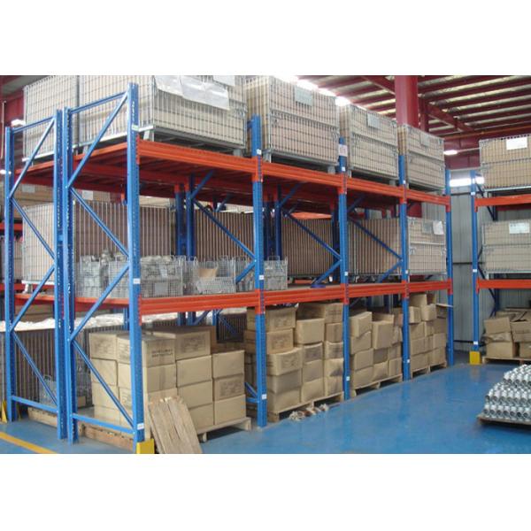Metal Industrial Storage Rack For Warehouse Storage Solutions Powder Coated Finishing