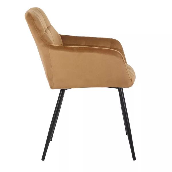 240 pounds bearing Velvet Dining Armchair Metal Base Dining Chair antirust