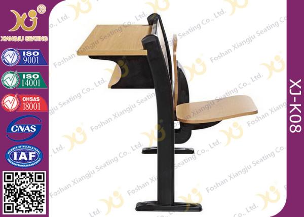 Melamine Desktop Foldable Lecture Theatre Chairs Iron Hinge Type , ISO9001