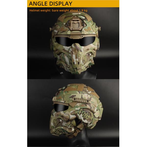 ABS Nylon Full Face Tactical Helmet For 52-62CM Head Circumference