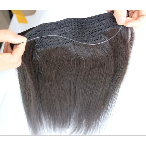 Thick Bottom 120g 10-30 IInches Brazilian Human Hair Silky Straight Halo Hair Extension