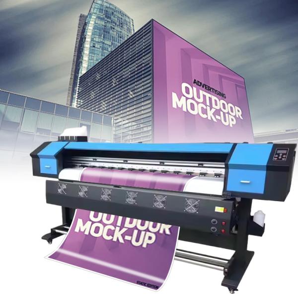 Advertising Commercial Printer 2 Cabezal Xp600 Printhead for CMYK Flex Banner Indoor Outdoor Advertising Printing Machine