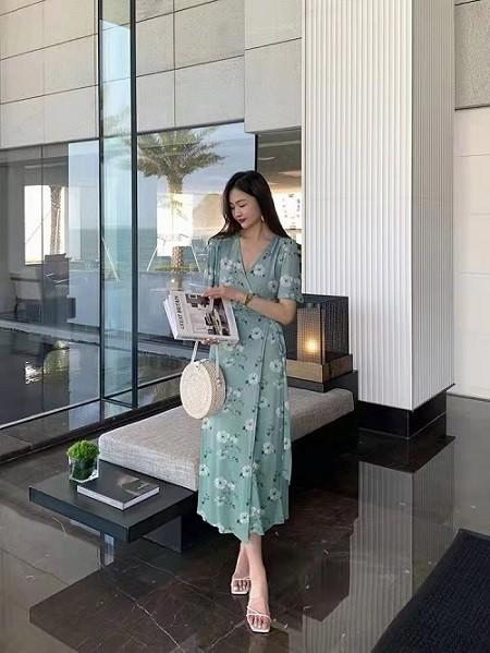 100% Silk 20MM Water flowers Fashion AOP Design for Women Dress