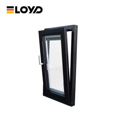 Custom Made Black Aluminum Hurricane Windows Tilt Turn Powdercoated