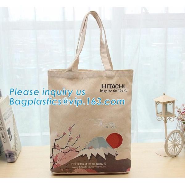 Factory direct sale eco-friendly fashion printed customized reusable handle cotton bag,cotton canvas rope handle beach b