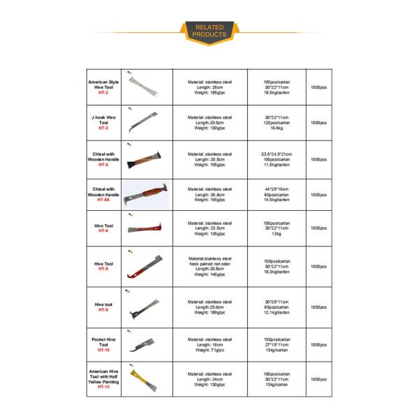 Инструменты пчеловодства крюка инструмента 24cm j крапивницы нержавеющей стали