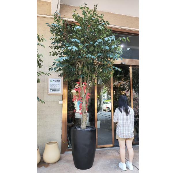 Indoor/Outdoor Faux Silk Plant 2.8m 9.3ft Ficus Artificial Tree​ For , Office, Living Room, And Garden Decor